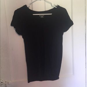 Black V neck tee shirt