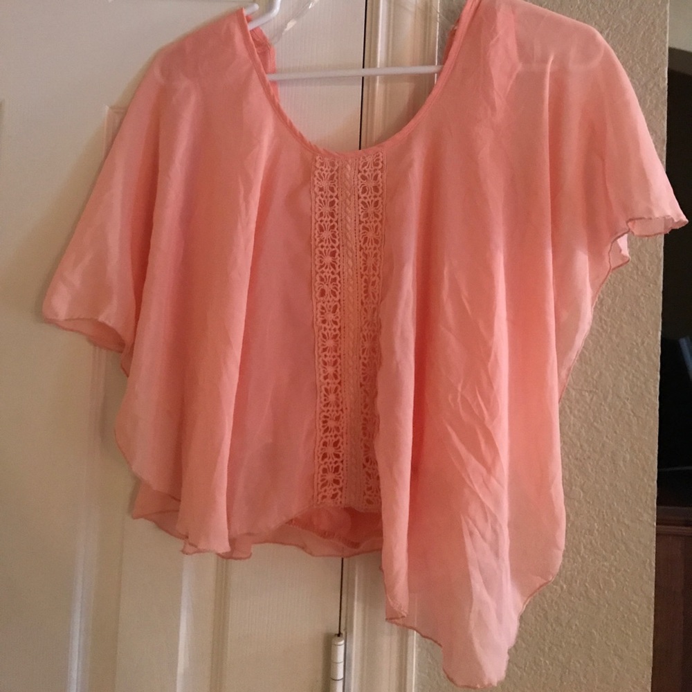 Peach crop top