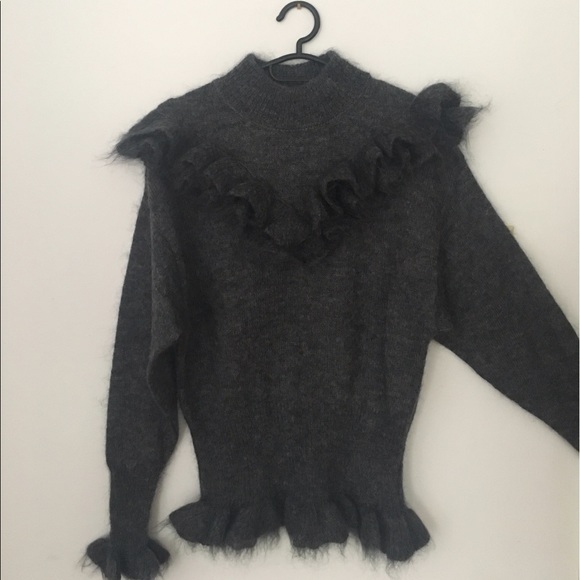 Zara Grey Mohair Sweater - Picture 3 of 5
