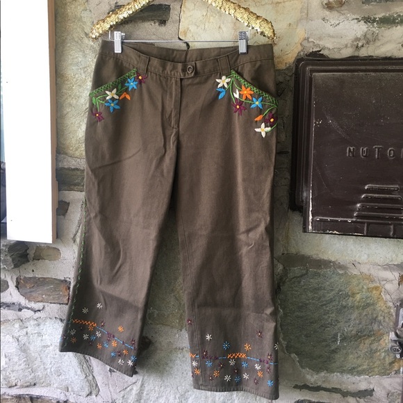 Moschino Cheap and Chic floral jeans. Sz 12