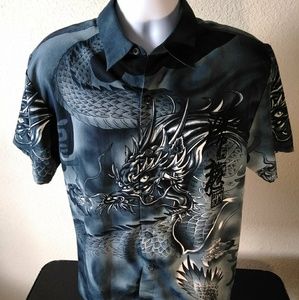 Vintage Route 66 Chinese Dragon men's shirt