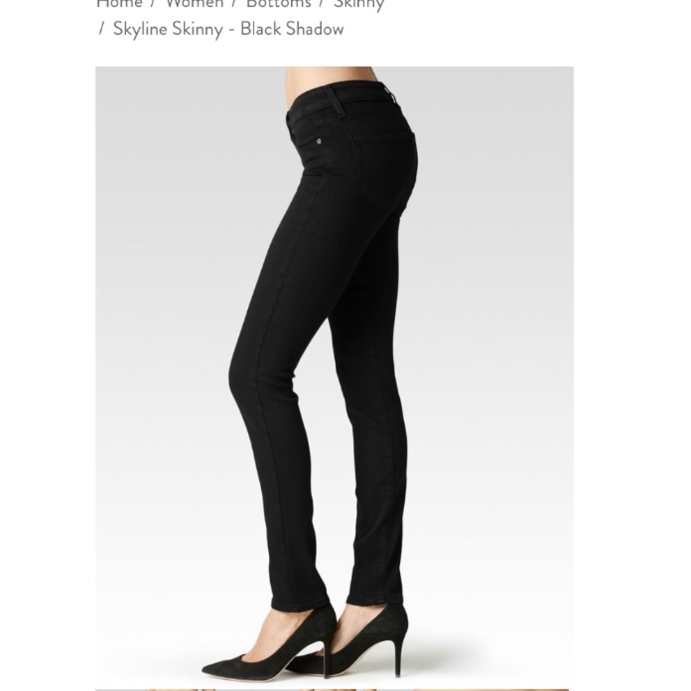 PAIGE - Skyline Skinny Black Jeans - 24