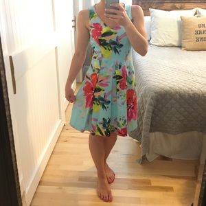 Trina Turk Floral Fit and Flare Dress