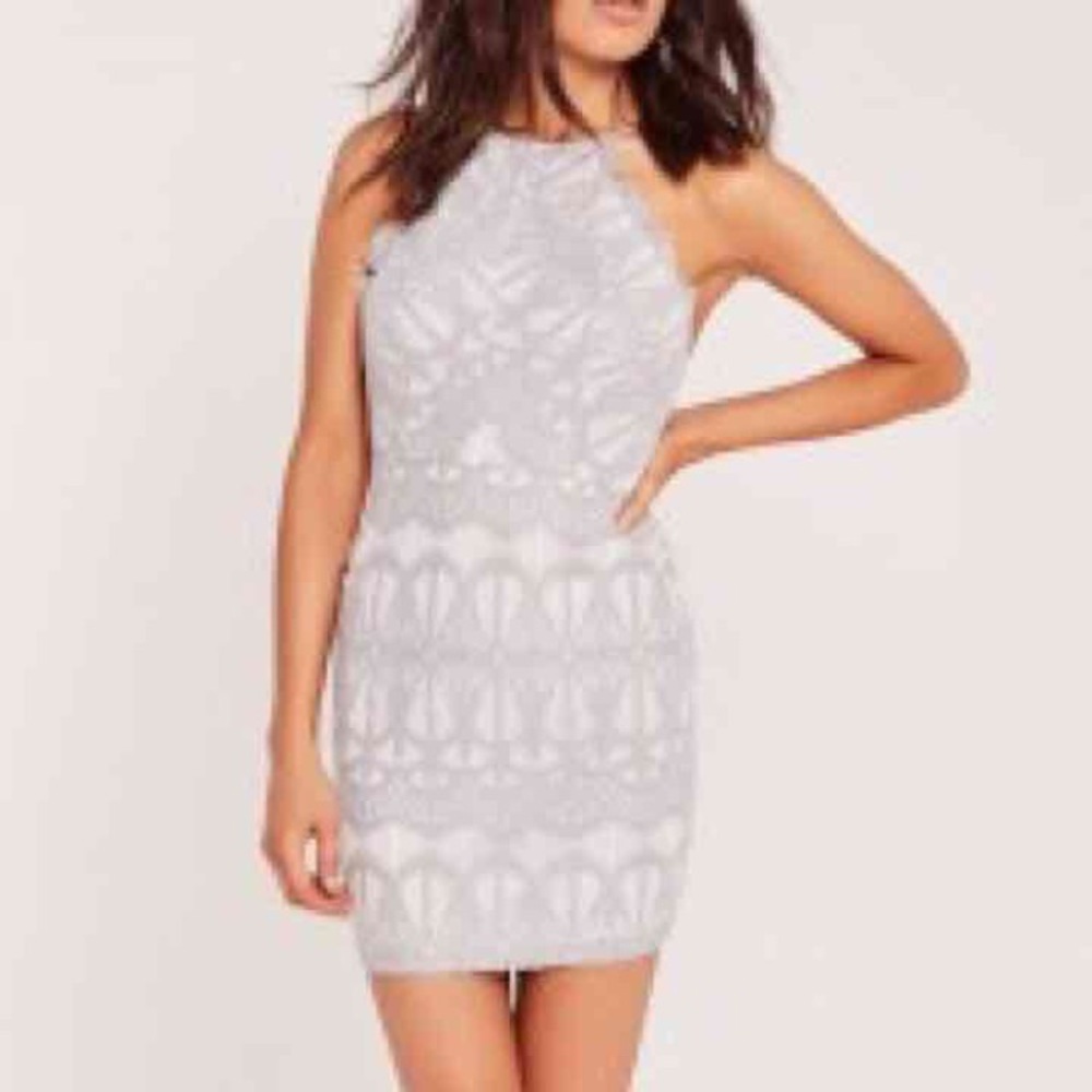 Missguided Grey Bodycon Dress