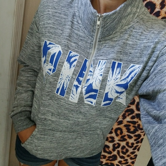 Like new vs pink tropical quarter zip - Picture 3 of 7