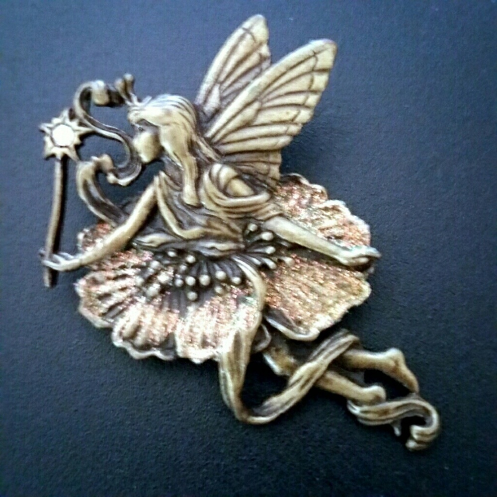 Vtg. JJ Fairy Brooch Pin