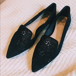 Vince Camino Black Suede Flats