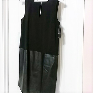 Faux leather dress
