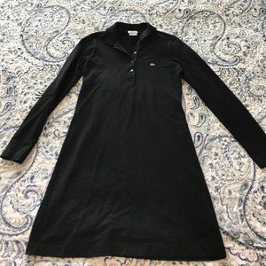 Black Lacoste Polo Dress LS Size 4