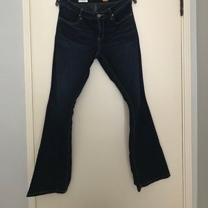 Low rise, boot cut jeans by Pilcro