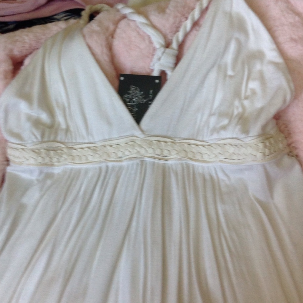 NEW Silver Dagger mini dress with crystal sides