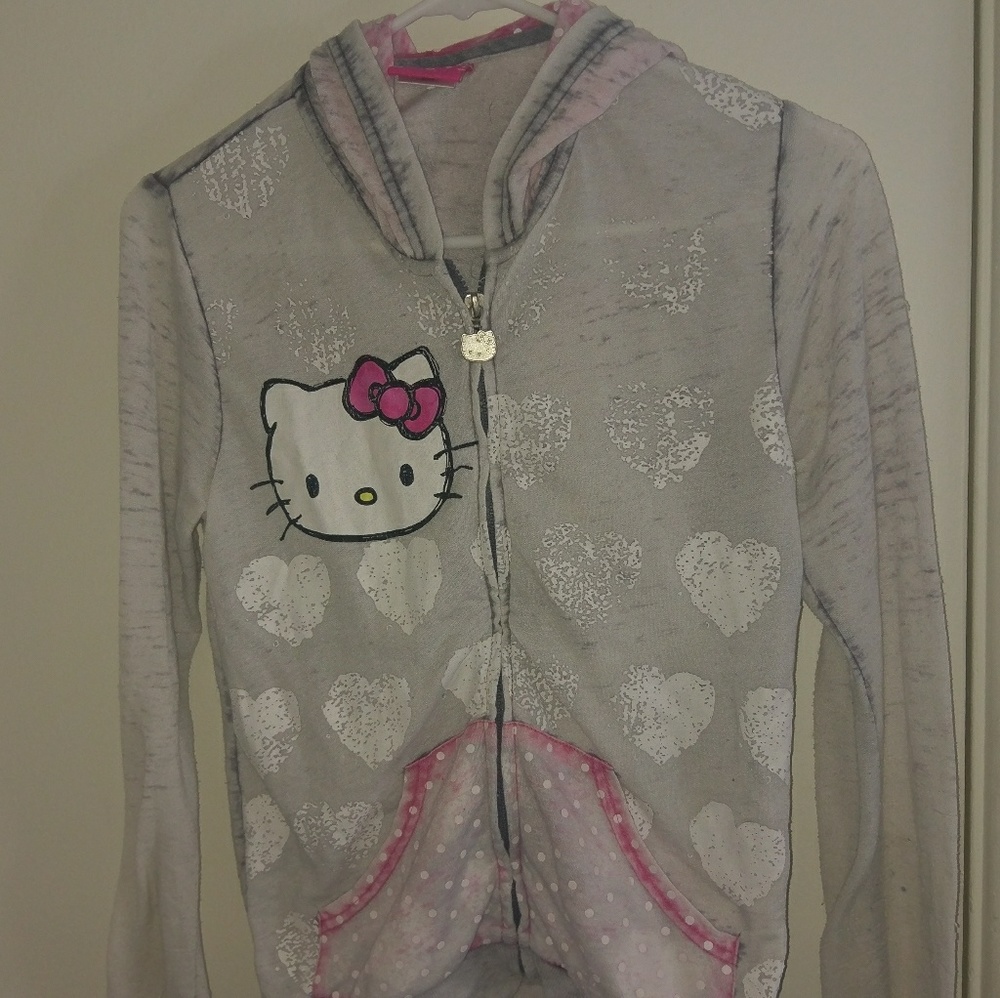 Size 8 girls hello kitty hoodie