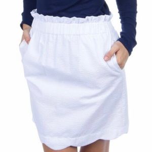 Lauren James scalloped Seersucker skirt