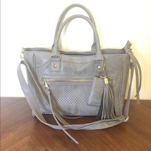 Grey Suede Steve Madden Tote NWT