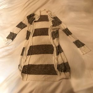 Striped brown and ivory Cardigan