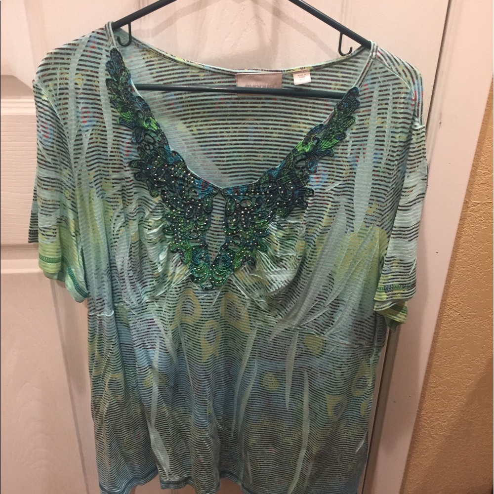 Avenue Sublimation Peacock Top