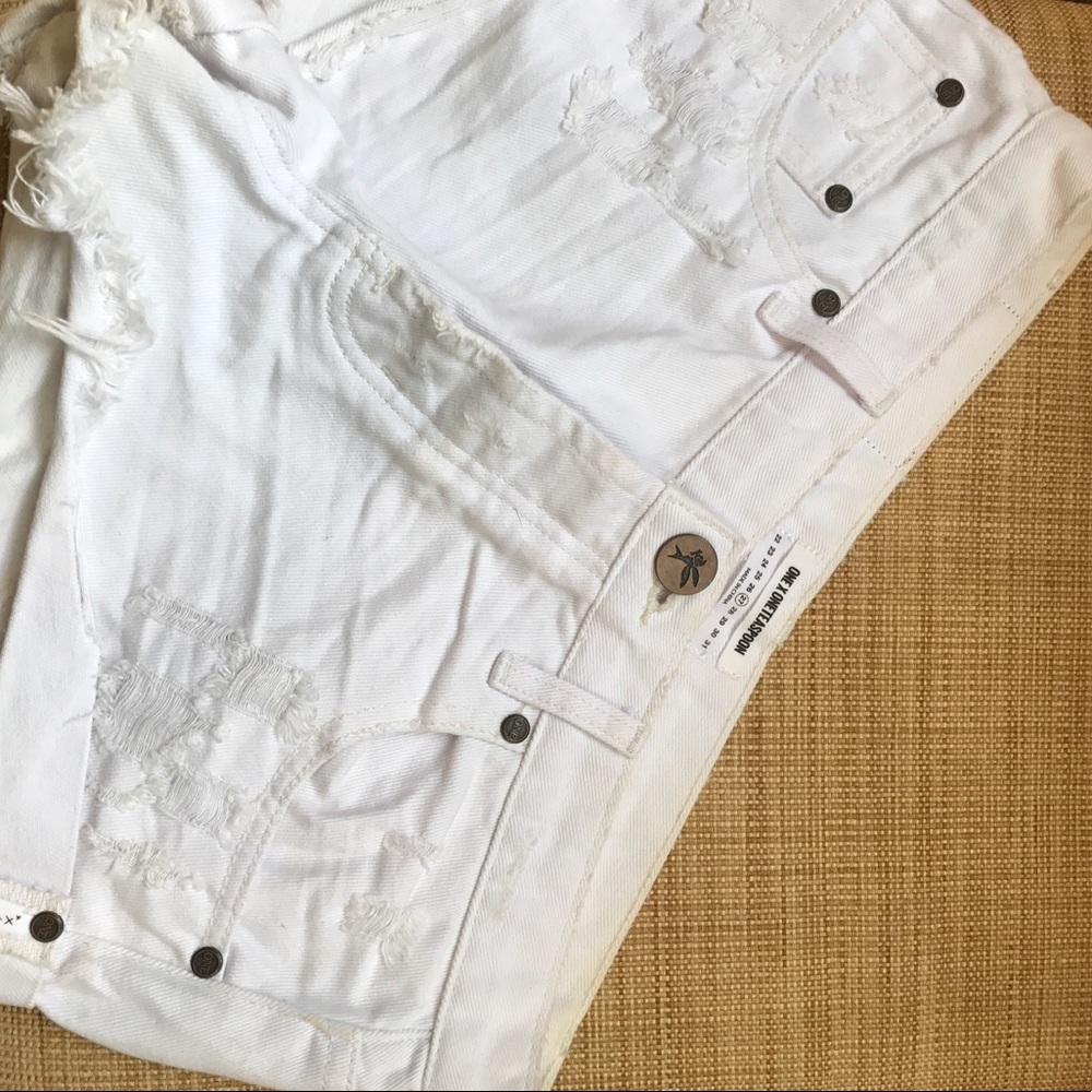 One Teaspoon white bandit shorts