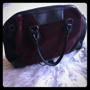NWT Poverty Flat faux fur and leather Handbag