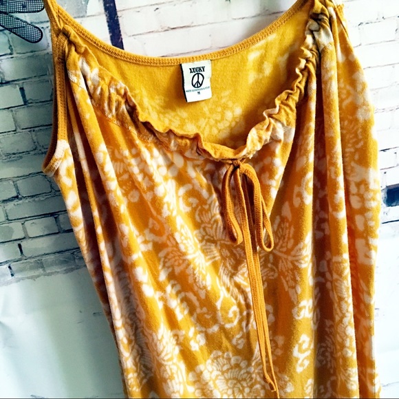 Lucky Brand Dresses & Skirts - LUCKY BRAND Orange/White Strappy Dress, M