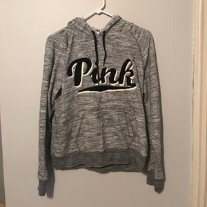 gray pink sweatshirt