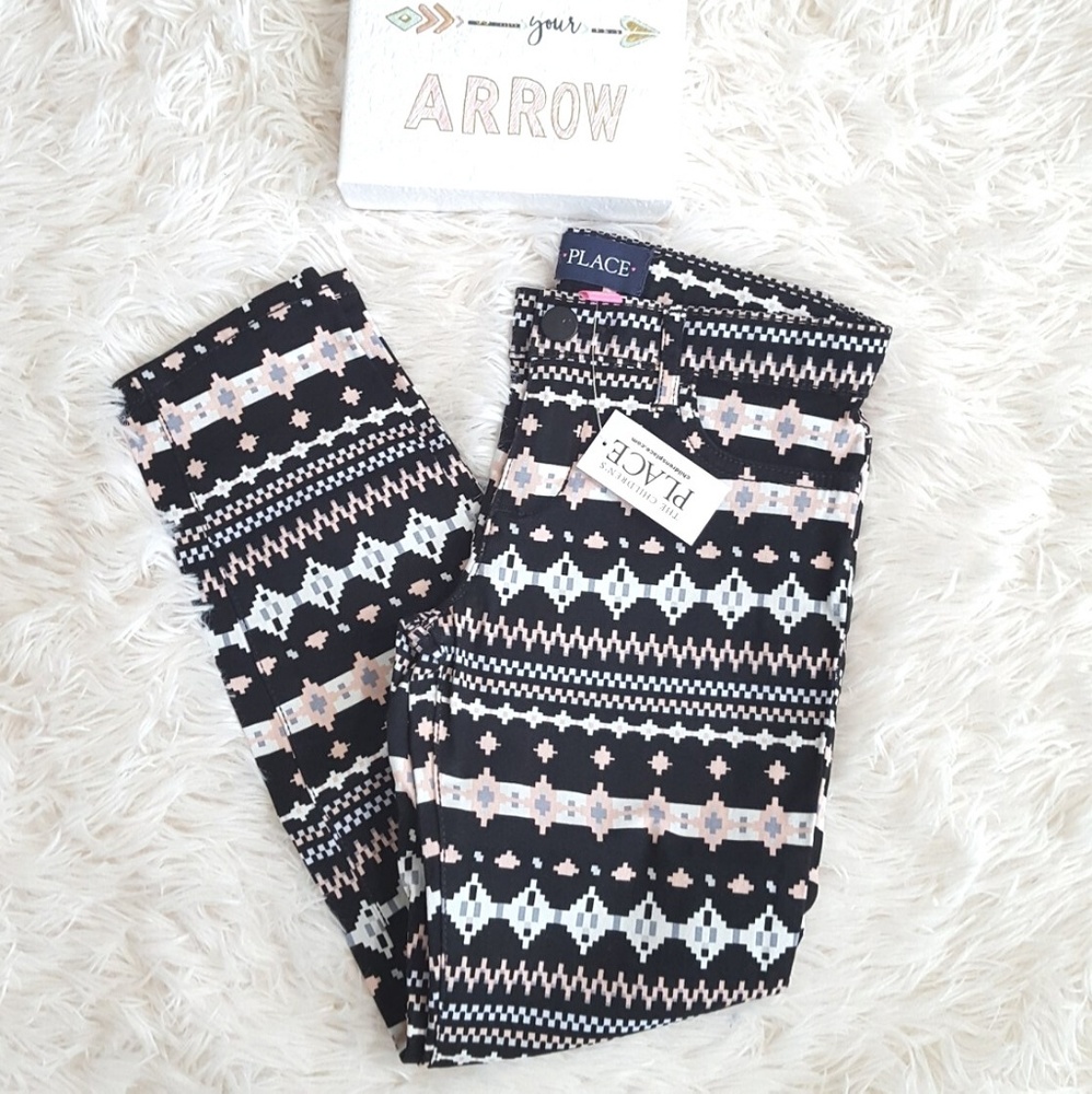 NWT Tribal girls pants jeans bottom black Sz 6x/7