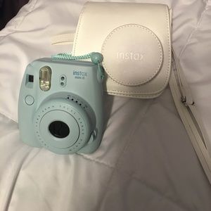 Instax mini 8 polaroid camera and bag