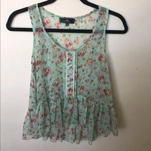 Floral sheer top