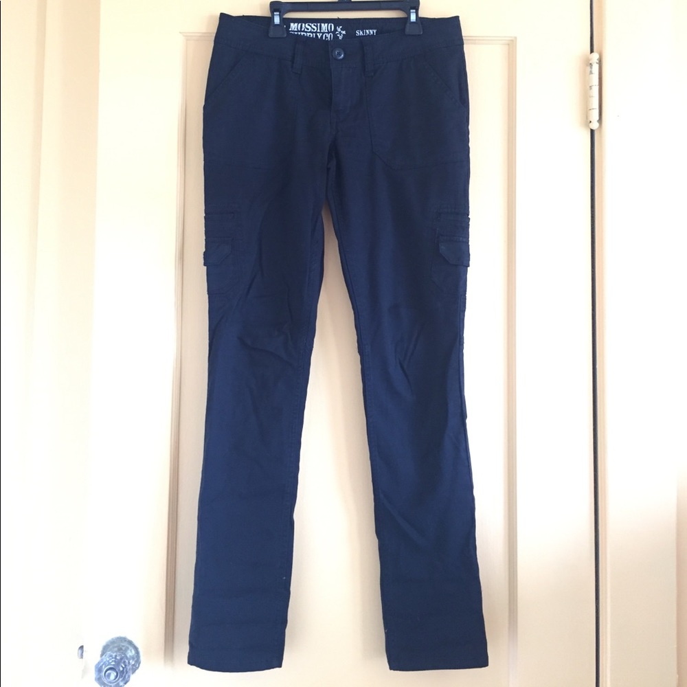 Black Cargo Skinny Pants