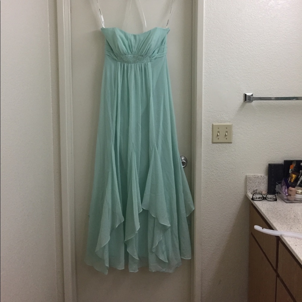 David's bridal mint bridesmaid dress