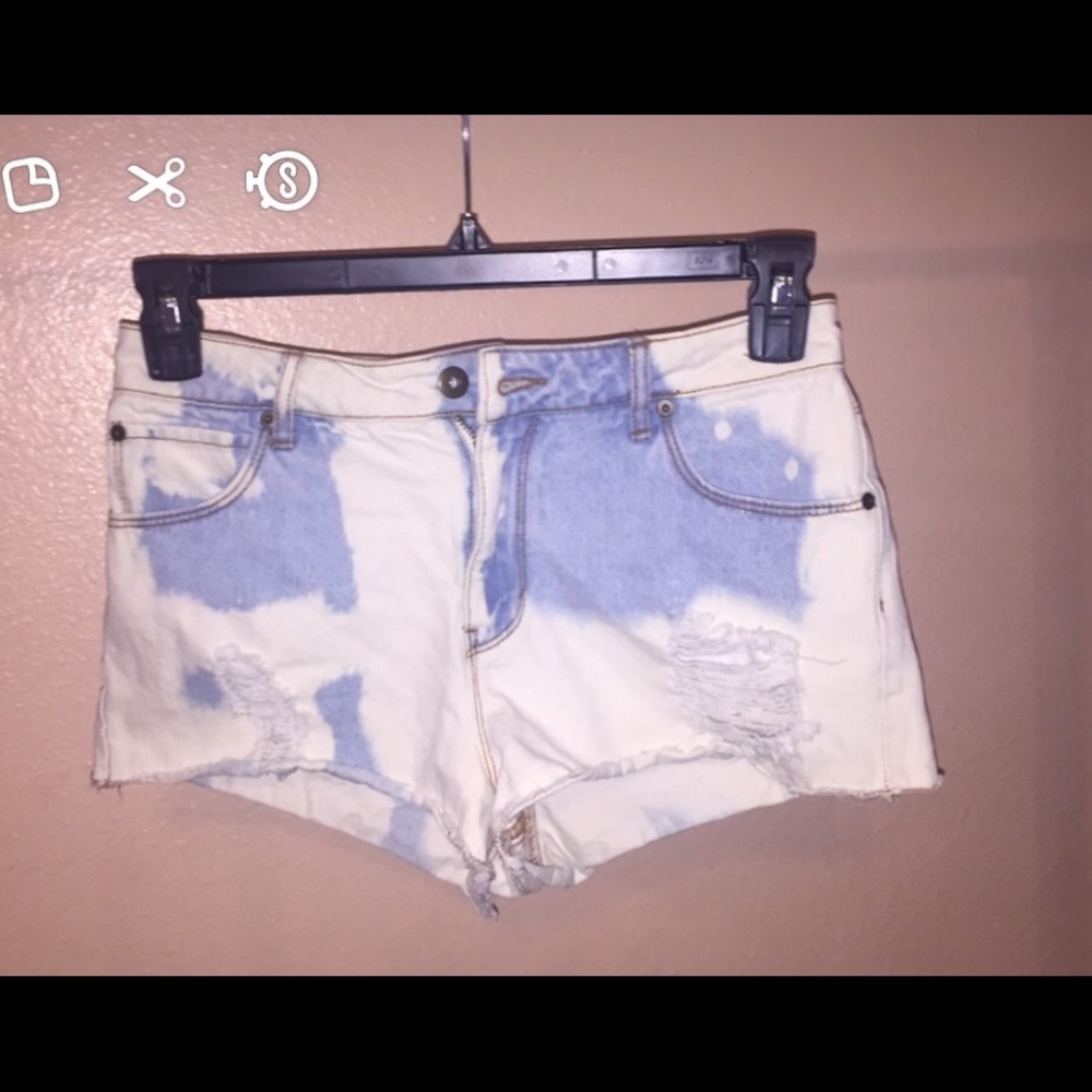 Bleached Denim shorts