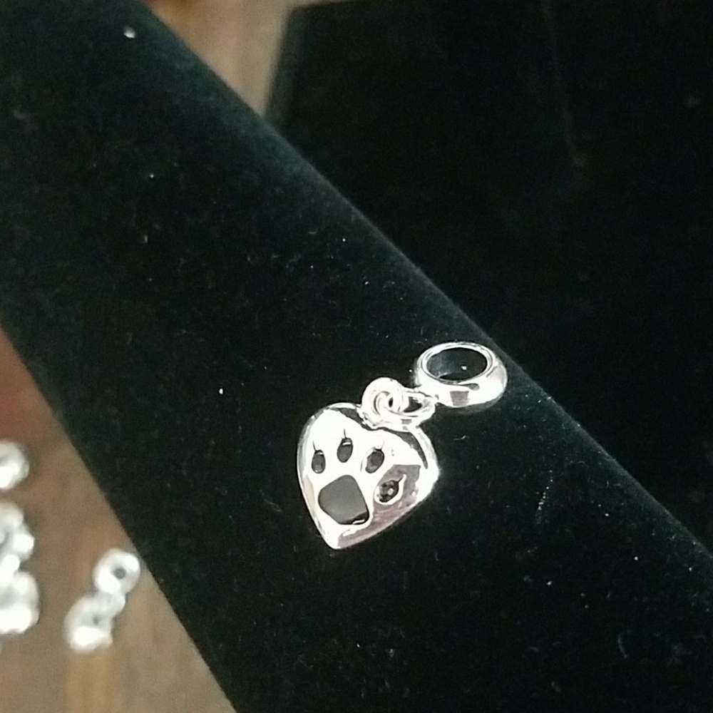 NEW DiVinci Paw Print Hear Charm!