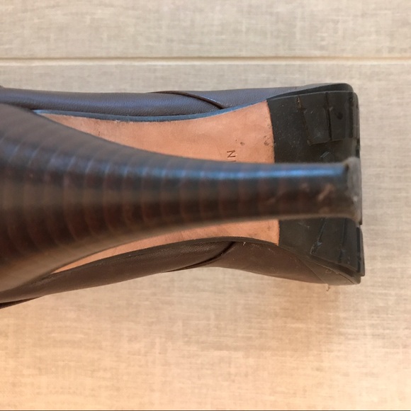 Cole Haan Brown and Gray Felt Kitten Boots-Size 8 - Picture 4 of 7