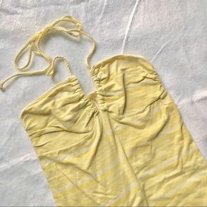 Yellow Striped Tube/Halter Top