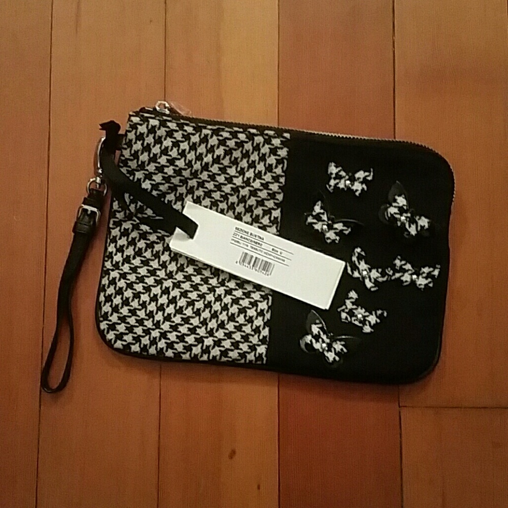 Pinko wristlet with detachable wrist strap