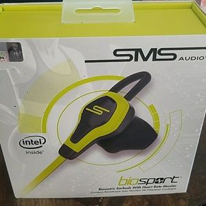 NEW never used earbuds with heart rate monitor