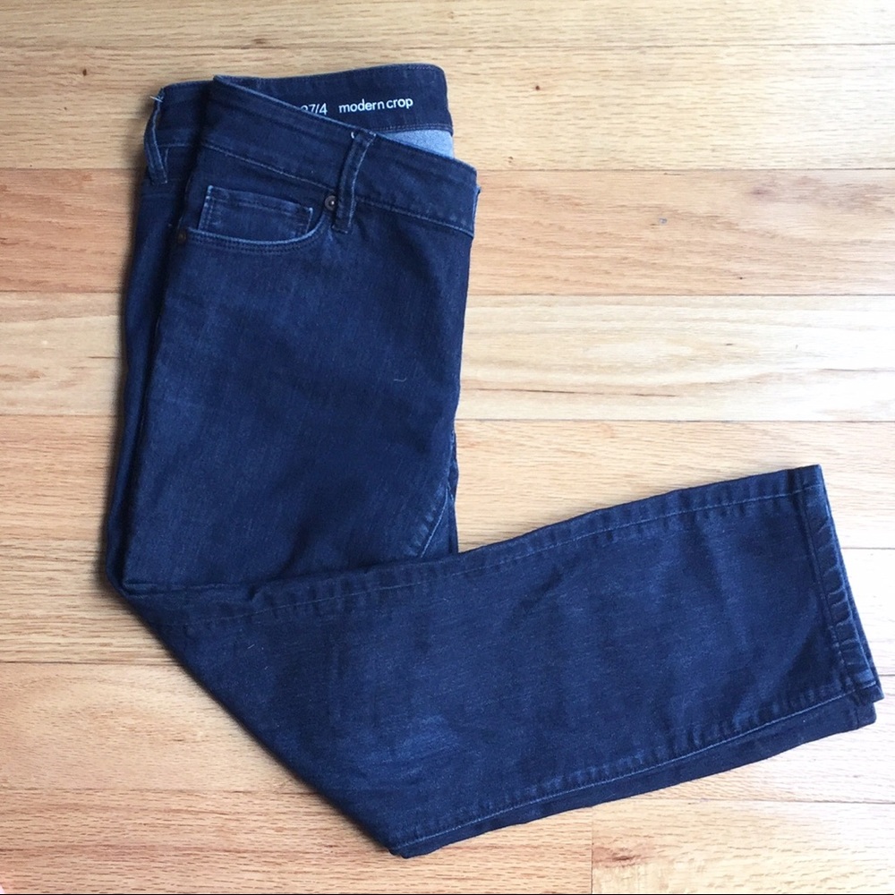LOFT dark wash cropped jeans