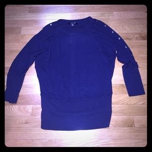 Forever 21 navy dolman sweater with buttons