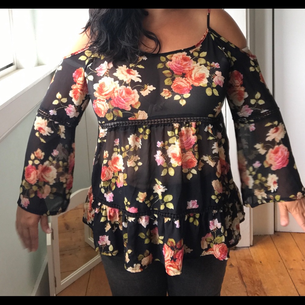 Plus size Boho blouse XL