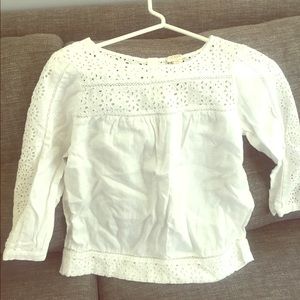 J.crew white linen top
