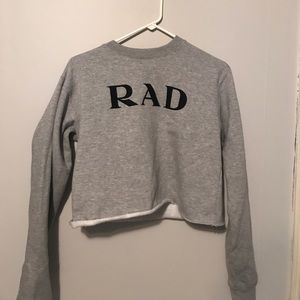 cropped rad sweatshirt