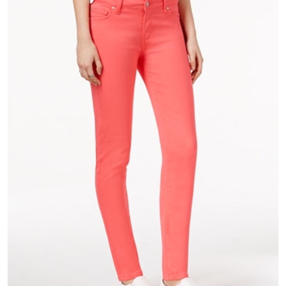 NWOT CP skinny jeans in coral size 7