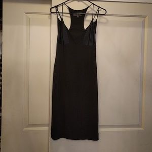 Nicole Miller LBD black sexy tuxedo dress