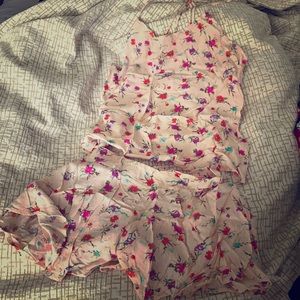Beautiful blush floral pajama set