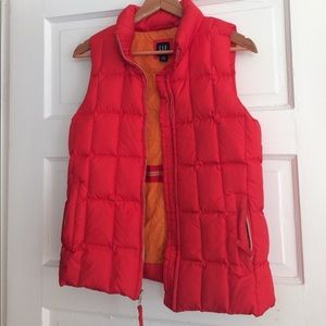 Red Puffer Vest from The Gap