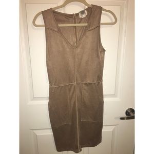 Microsuede Shift Dress