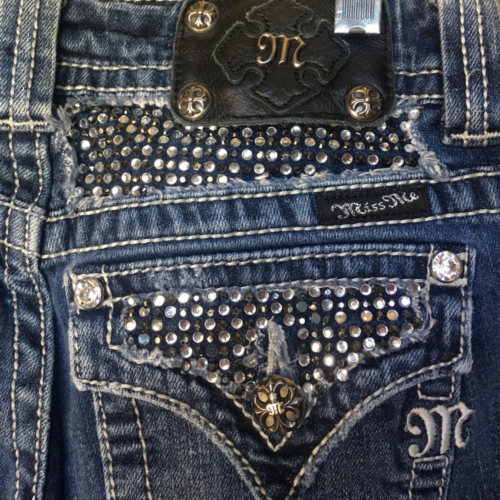 Miss Me straight leg beaded jeans