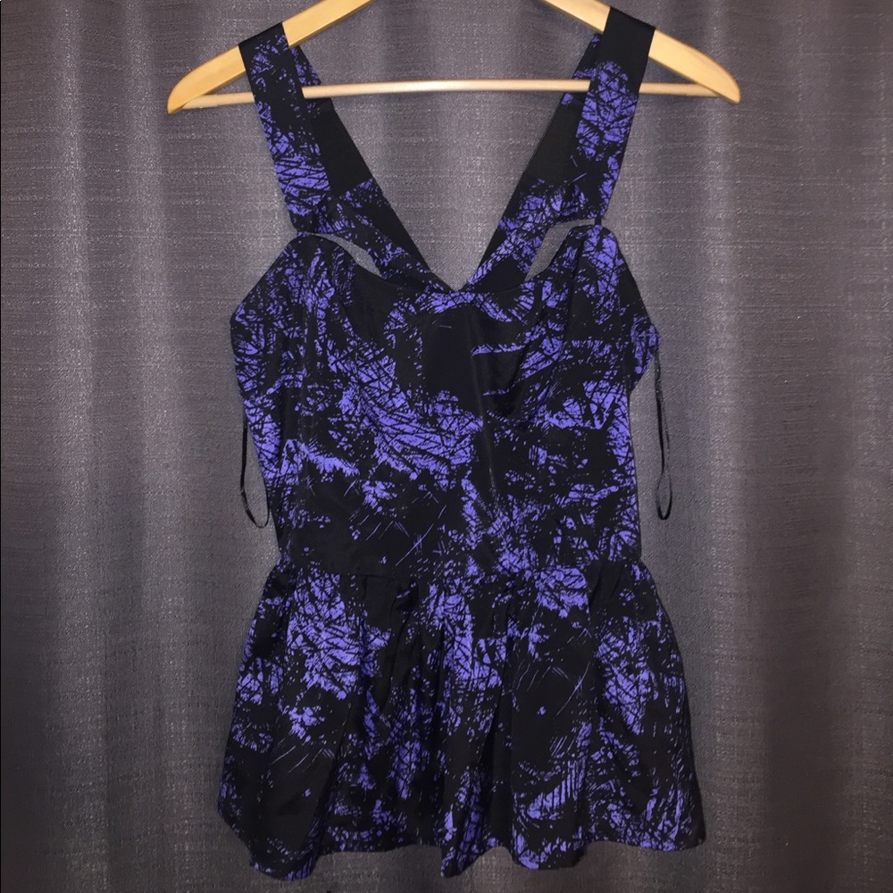 MetroPark Black Peplum Top