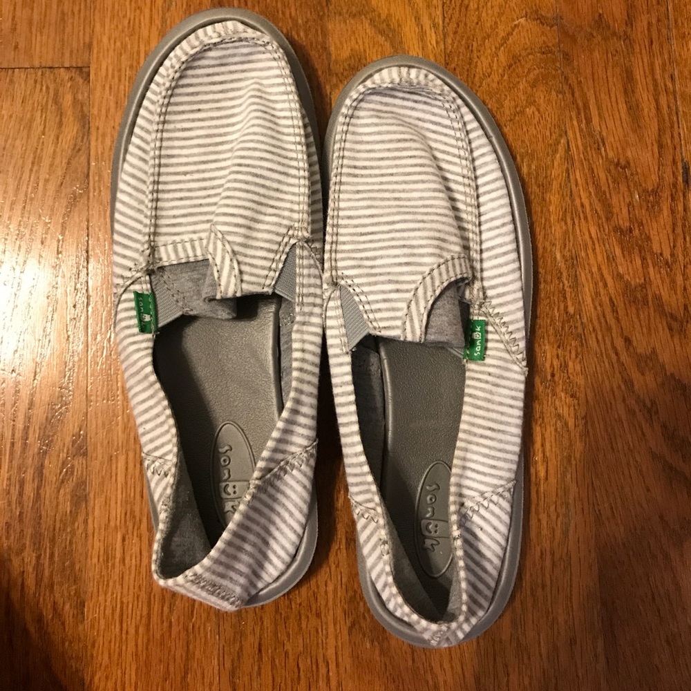 Cute striped Sanuk shoes