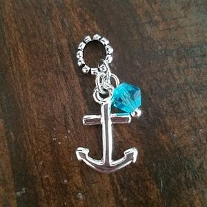 NEW DiVinci Anchor Nautical Charm w/ blue accent