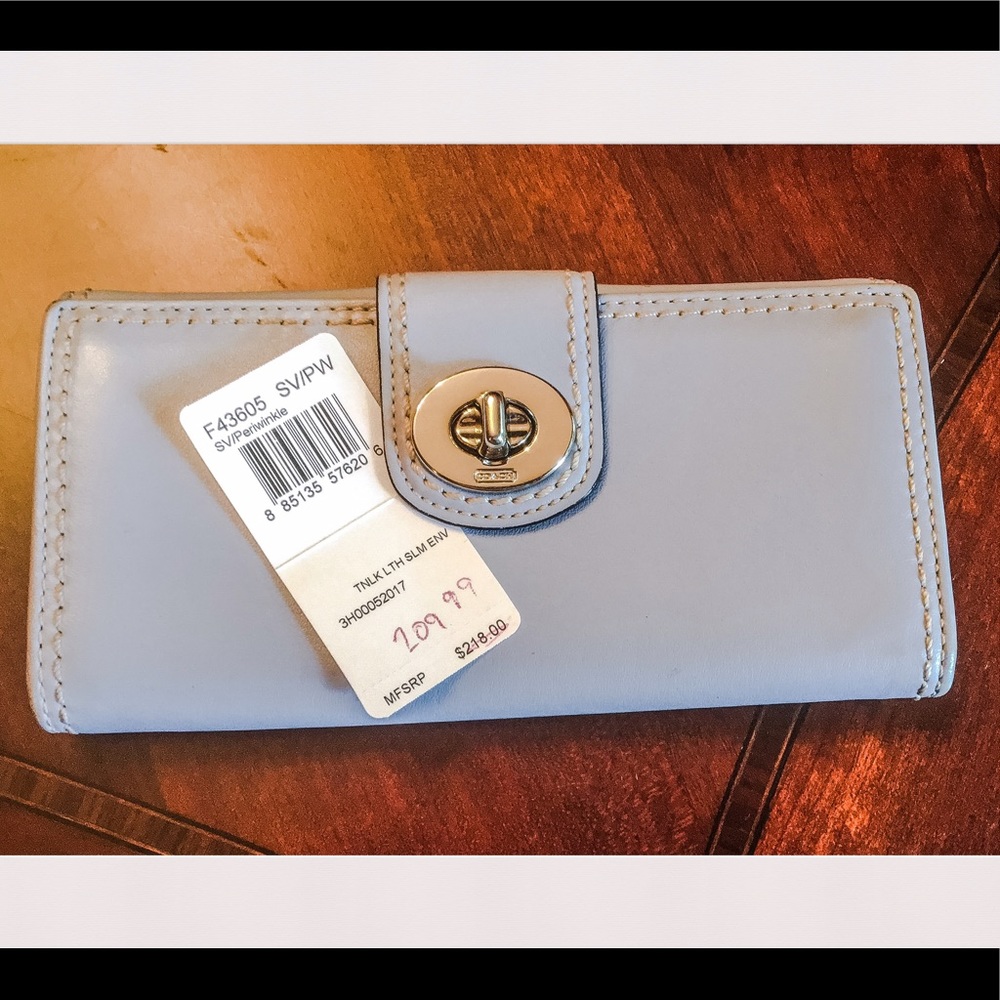 COACH periwinkle wallet